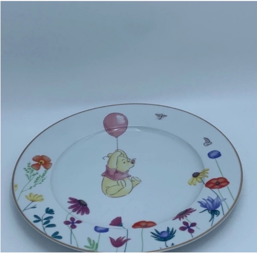 Disney Winnie the Pooh Spring‎ Floral Ceramic Dinner Plate brand new